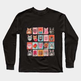 a lot of cats in the frames Long Sleeve T-Shirt